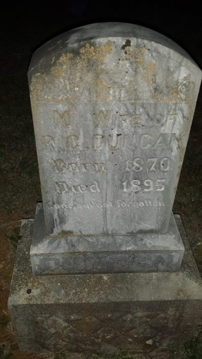 Whitney TX Hill County Oak Grove Cemetery 1895 tombstone