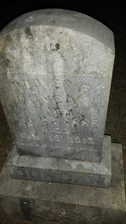 Whitney TX Hill County Oak Grove Cemetery 1913 tombstone