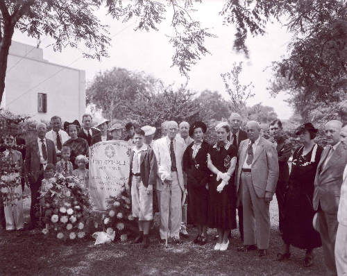 Houston, TX - Founders Memorial Park - SJCA members, Dedication of John Kirby Allen Marker, 1936 Texas old photo