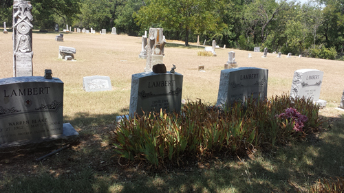 Hill County, Abbott TX - Scott Chapel Cemetery AKA Hejls Cemetery  Lambert tombstones