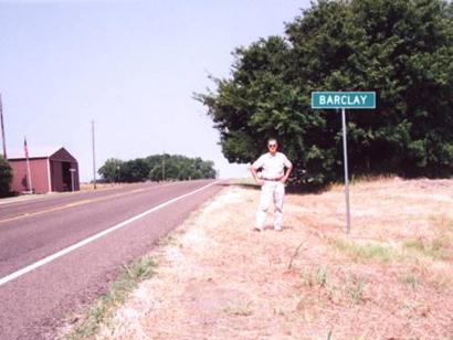 Entering Barclay, Texas