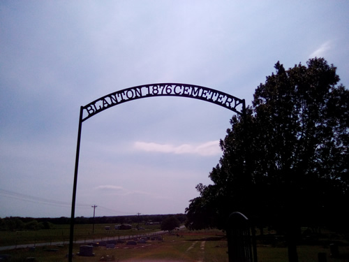Blanton TX - Hill County Blanton Cemetery Sign 