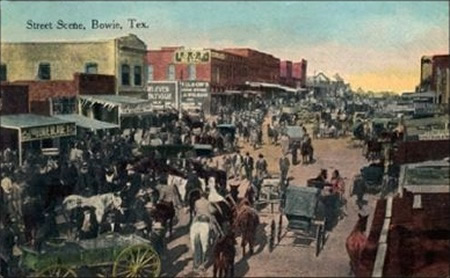 Bowie Texas - 1904 Street Scene