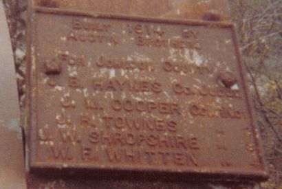 Brazos River Bridge plaque, Texas