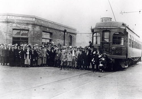 Burleson Interurban Depot, Texas, 1921