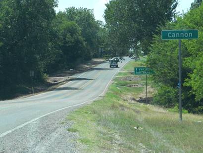 Cannon Tx Road Sign