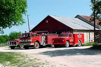 Carlton, Texas - Fire engines and fire station