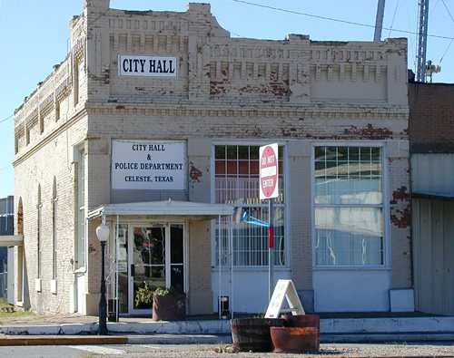 Celeste Texas city hall and police department