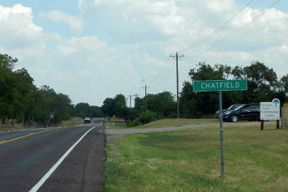 Chatfield Tx Road Sign