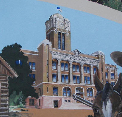 Cleburne TX - Johnson County Courthouse mural