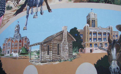 Cleburne TX - Johnson County Courthouse mural