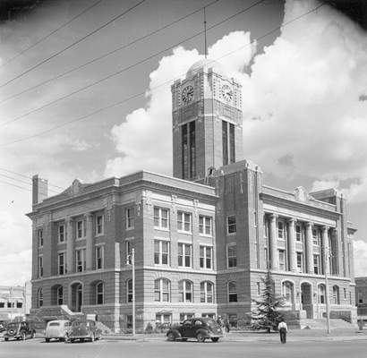 Johnson County Courthouse, Cleburne Texas vintage photo