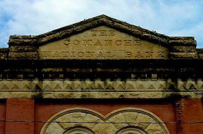 Comanche TX - Comanche National Bank Building detail