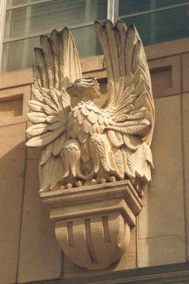 Comanche County Courthouse eagle, Comanche, Texas