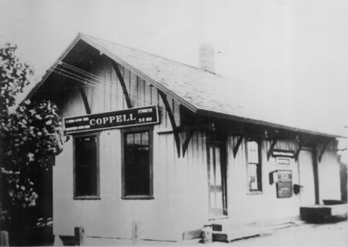 Coppell TX  train depot c1890