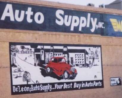 DeLeon Auto Supply mural, De Leon Texas