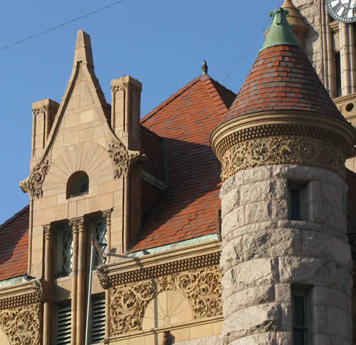 Decatur TX - Wise County courthouse architectural details