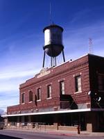 Decatur water tower and masonic building