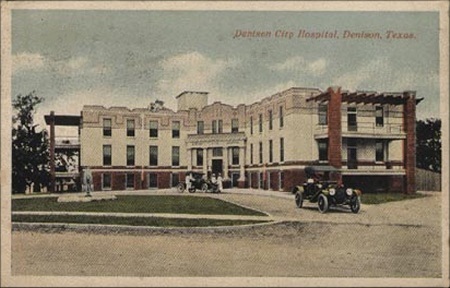 Denison TX City Hospital 1920s 