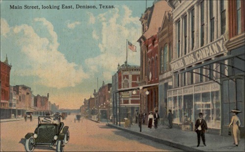 Denison TX Main St 1913 