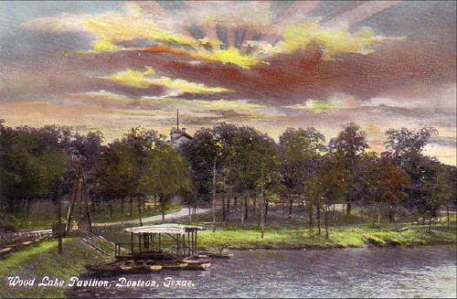 Denison TX - Wood Lake Pavillion 1910 