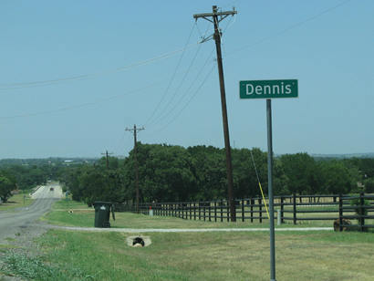 Dennis Texas sign