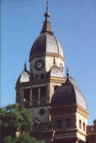 Denton TX - Denton County Courthouse tower