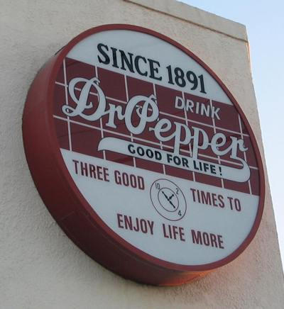 Dr Pepper Museum sign,  Dublin, Texas