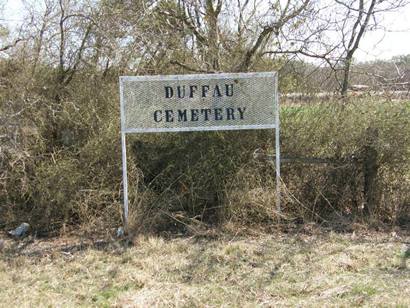 Duffau Tx Cemetery  sign