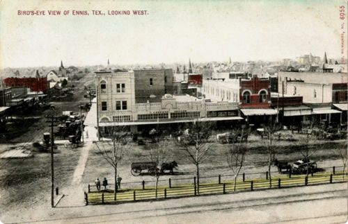 Ennis, Texas - Bird's-eye view, looking west