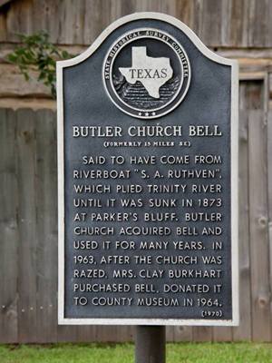 Butler Church Bell historical marker