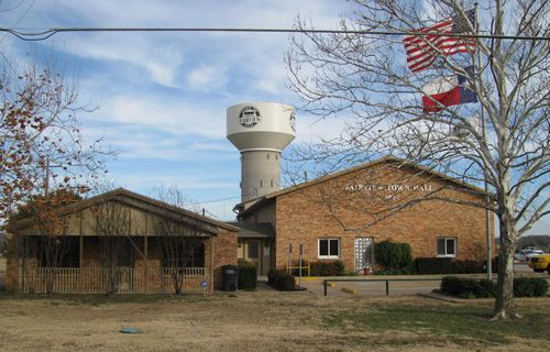 Fairview Town Hall and water tower, Texas