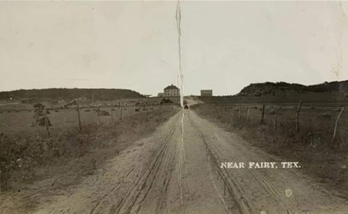 Fairy Texas winding road old photo