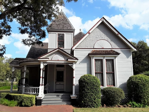 Farmers Branch TX - Farmers Branch Historical Park,  1885 Queen Anne Victorian Cottage 