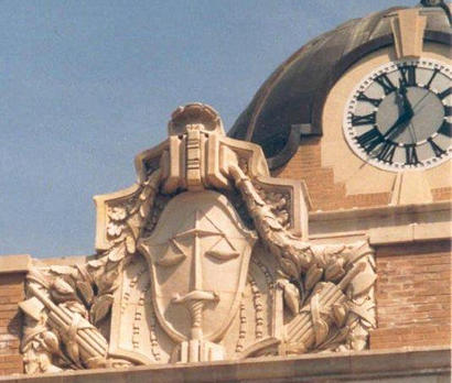 Gainesville TX Cooke County Courthouse Clock and architectural detail