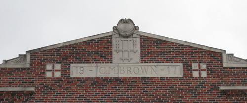 Garland Texas 1917 CM Brown building architectural details