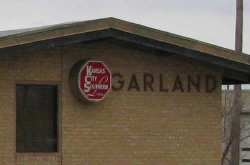 Garland Texas Kansas City Southern Line depot sign