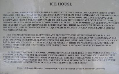 Glen Rose TX - Historic Ice House information