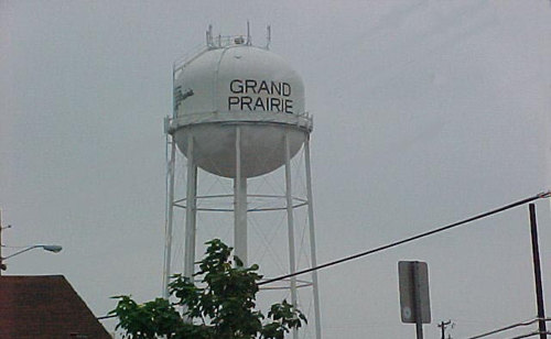 Water tower in Grand Prairie, Texas
