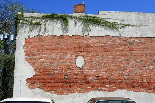 Exposed brick wall,  GrandviewTexas 