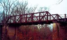 Navasota River old bridge in Groesbeck, Texas