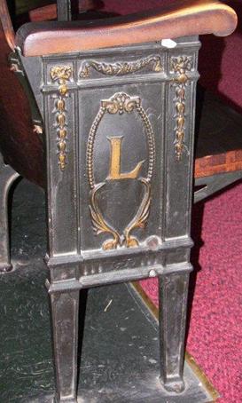 Limestone County courthouse chair decorative details, Groesbeck Texas