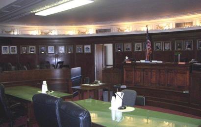 Limestone County courthouse district courtroom, Groesbeck Texas