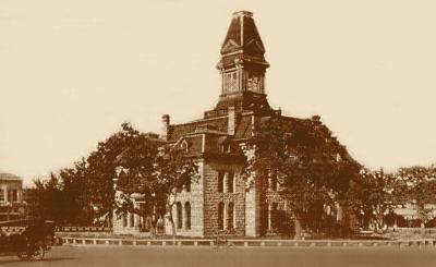 Hamilton County Courthouse before the 1931 remodelling, Hamilton Texas old photo