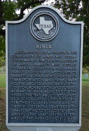 Parker County TX - Hiner Historical Marker