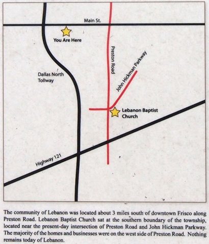 TX map - Lebanon Baptist Church