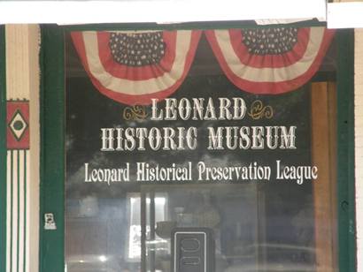Leonard Historic Museum, Leonard Tx  