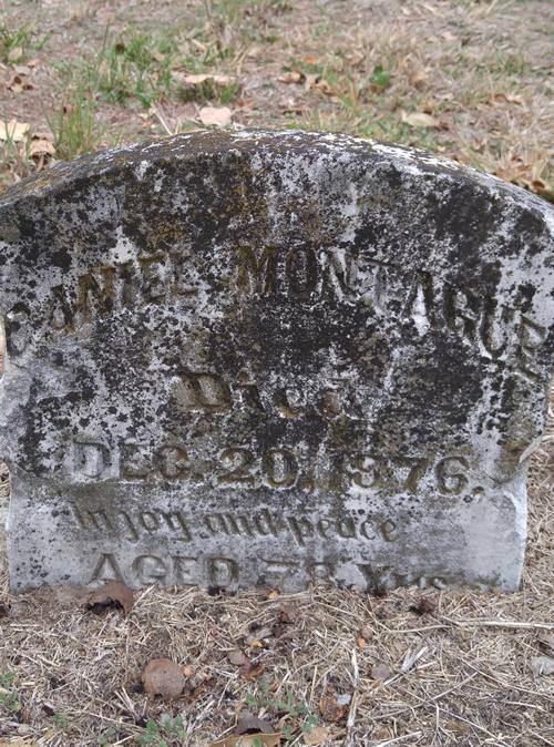 Cooke County TX - Marysville Cemetery - Daniel Montague  tombstone