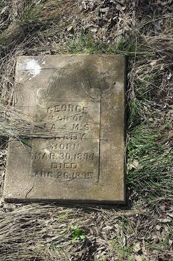 Hill County TX - fallen tombsotne in  Cemetery in Mayfield 