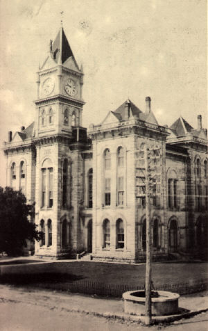Meridian Texas - 1886 Bosque County Courthouse with clock tower